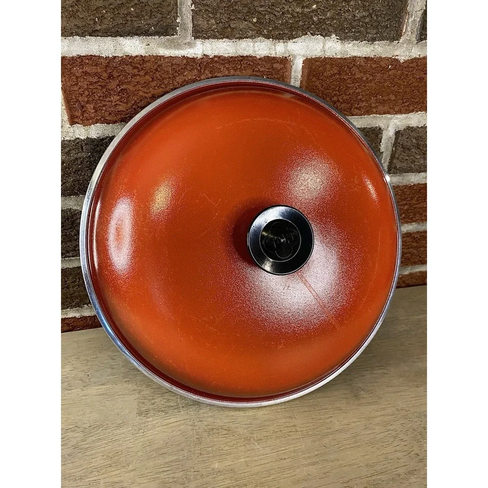 Vintage Club Aluminum Poppy Red Replacement Dome Lid For 11.5